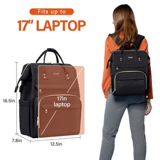 Foto 6 | Foto 6 | Mochila Para Portátil Lovevook Para Mujer Con Funda Para Estetoscopio De 17 Pulgadas - Venta Internacional.