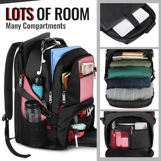Foto 2 | Foto 2 | Mochila De Viaje Yorepek Extra Grande 50 L Resistente Al Agua Rosa - Venta Internacional.
