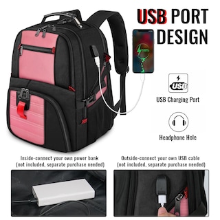 Foto 3 | Foto 3 | Mochila De Viaje Yorepek Extra Grande 50 L Resistente Al Agua Rosa - Venta Internacional.