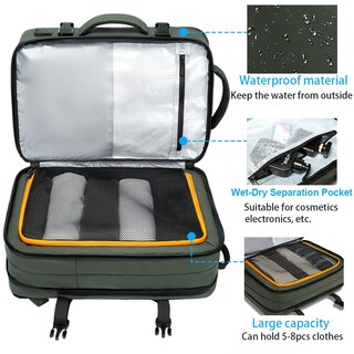 Foto 3 | Foto 3 | Mochila De Viaje Bange, Expandible, 35 L, Impermeable Para Hombres Y Mujeres - Venta Internacional.