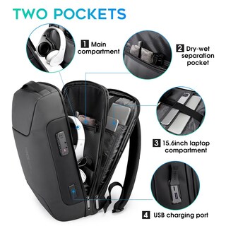 Foto 2 | Foto 2 | Mochila Antirrobo Bange Con Puerto De Carga Usb Para Portátil De 15,6 Pulgadas - Venta Internacional.