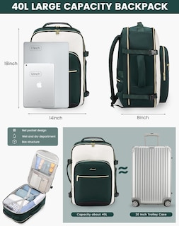 Foto 3 | Foto 3 | Mochila De Viaje Lovevook 40l Impermeable Para Mujeres Y Hombres - Venta Internacional.