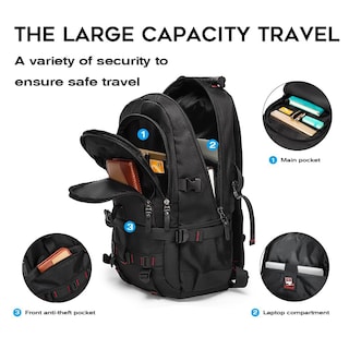 Foto 3 | Foto 3 | Mochila Kaka Fight Aprobada Para Viajes Con Portátil Comp De 17,3'' - Venta Internacional.