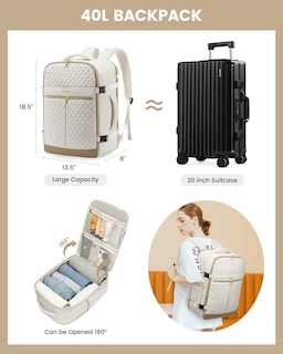 Foto 2 | Foto 2 | Mochila De Viaje Lovevook Carry On De 40 Litros Para Mujer Con Portátil De 17 Pulgadas - Venta Internacional.