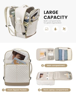 Foto 3 | Foto 3 | Mochila De Viaje Lovevook Carry On De 40 Litros Para Mujer Con Portátil De 17 Pulgadas - Venta Internacional.