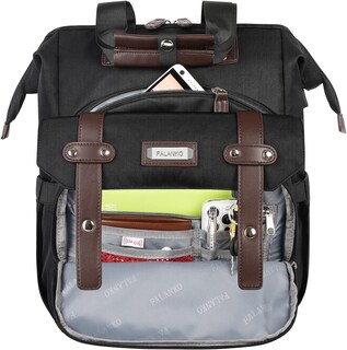 Foto 4 | Foto 4 | Mochila Para Portátil Falanko Para Mujer De 15.6 Pulgadas Con Puerto Usb Negra - Venta Internacional.