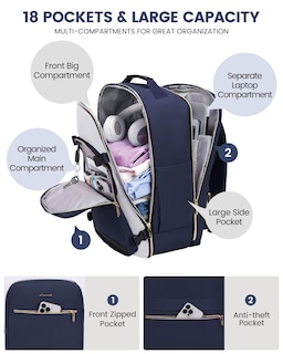 Foto 5 | Foto 5 | Mochila De Viaje Lovevook Large 40l Impermeable Para Mujeres Y Hombres - Venta Internacional.