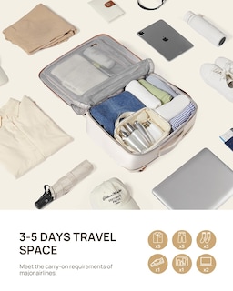 Foto 4 | Foto 4 | Mochila De Viaje Telena Para Portátil De 15.6 Pulgadas Para Mujer Beige-marrón - Venta Internacional.