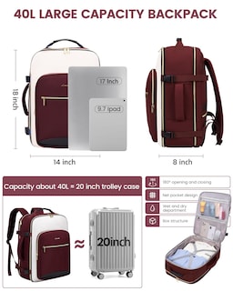 Foto 4 | Foto 4 | Mochila De Viaje Lovevook Large 40l Impermeable Para Mujeres Y Hombres - Venta Internacional.