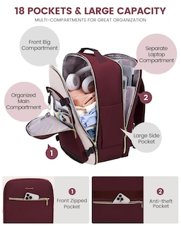 Foto 5 | Foto 5 | Mochila De Viaje Lovevook Large 40l Impermeable Para Mujeres Y Hombres - Venta Internacional.