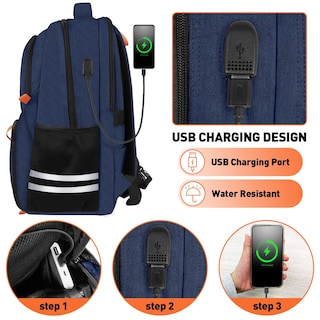 Foto 6 | Foto 6 | Mochila De Gimnasio Ytonet Para Hombre Y Mujer Con Puerto Usb De 15,6 Pulgadas Para Portátil - Venta Internacional.