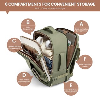 Foto 4 | Foto 4 | Mochila De Viaje Lovevook De 40 Litros Con 3 Cubos De Embalaje Para Mujer - Venta Internacional.