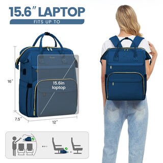 Foto 5 | Foto 5 | Mochila Para Portátil Lovevook Para Mujer 15.6'' Impermeable Azul - Venta Internacional.