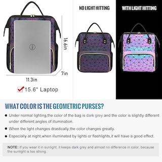 Foto 2 | Foto 2 | Mochila Para Portátil Lovevook Geometric Luminous Para Mujer De 15.6 Pulgadas - Venta Internacional.