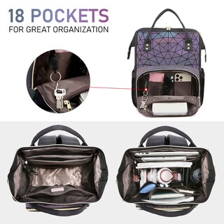 Foto 3 | Foto 3 | Mochila Para Portátil Lovevook Geometric Luminous Para Mujer De 15.6 Pulgadas - Venta Internacional.