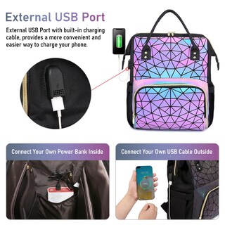 Foto 5 | Foto 5 | Mochila Para Portátil Lovevook Geometric Luminous Para Mujer De 15.6 Pulgadas - Venta Internacional.