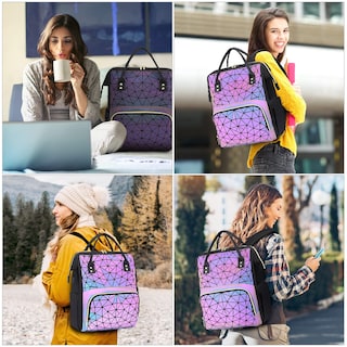 Foto 6 | Foto 6 | Mochila Para Portátil Lovevook Geometric Luminous Para Mujer De 15.6 Pulgadas - Venta Internacional.