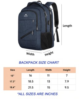 Foto 6 | Foto 6 | Mochila Matein Para Portátil Extra Grande De 18.4 Pulgadas, Impermeable, Azul Oscuro - Venta Internacional.