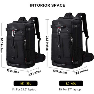 Foto 4 | Foto 4 | Mochila Kaka Travel Convertible De 40 Litros Para Portátil De 17,3 Pulgadas - Venta Internacional.