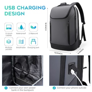 Foto 5 | Foto 5 | Mochila Bange Business Smart Impermeable Para Portátil De 15,6 Pulgadas - Venta Internacional.