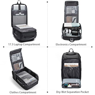 Foto 6 | Foto 6 | Mochila De Viaje Bange 45l Ampliable Para Portátil De 17,3 Pulgadas - Venta Internacional.