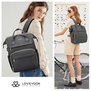 Foto 7 | Foto 7 | Mochila Para Portátil Lovevook Para Mujer, 15.6 Pulgadas, Impermeable, Gris Oscuro - Venta Internacional.