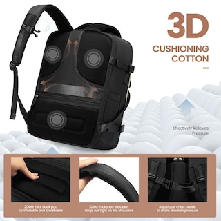 Foto 3 | Foto 3 | Mochila De Viaje Lovevook De 40 Litros Para Mujer Con Cubos De Embalaje De 17 Pulgadas - Venta Internacional.