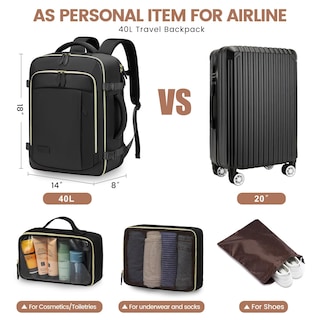 Foto 4 | Foto 4 | Mochila De Viaje Lovevook De 40 Litros Para Mujer Con Cubos De Embalaje De 17 Pulgadas - Venta Internacional.