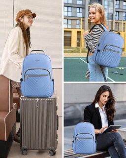 Foto 6 | Foto 6 | Mochila Lovevook Para Portátil Para Mujer De 15,6 Pulgadas Con Puerto Usb, Color Azul - Venta Internacional.