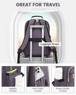 Foto 4 | Foto 4 | Mochila Lovevook Para Mujer, Portátil De Viaje De 15.6 Pulgadas Con Puerto Usb - Venta Internacional.