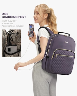 Foto 5 | Foto 5 | Mochila Lovevook Para Mujer, Portátil De Viaje De 15.6 Pulgadas Con Puerto Usb - Venta Internacional.