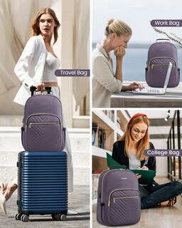 Foto 6 | Foto 6 | Mochila Lovevook Para Mujer, Portátil De Viaje De 15.6 Pulgadas Con Puerto Usb - Venta Internacional.