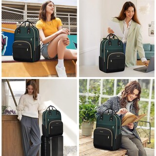 Foto 2 | Foto 2 | Mochila Para Portátil Lovevook Para Mujer De 15.6 Pulgadas, Color Verde Oscuro - Venta Internacional.