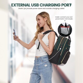 Foto 5 | Foto 5 | Mochila Para Portátil Lovevook Para Mujer De 15.6 Pulgadas, Color Verde Oscuro - Venta Internacional.