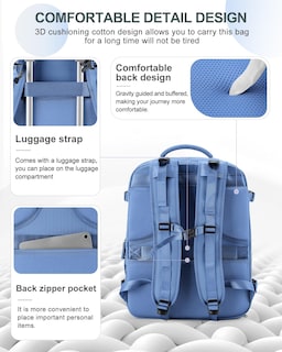 Foto 3 | Foto 3 | Mochila De Viaje Coowoz Grande Impermeable Para Mujeres Y Hombres - Venta Internacional.
