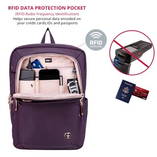 Foto 5 | Foto 5 | Mochila Para Portátil Swissdigital Katy Rose Sd1006f-46 Púrpura - Venta Internacional.