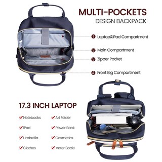 Foto 7 | Foto 7 | Mochila Lovevook Para Portátil De Mujer De 17 Pulgadas De Nailon Impermeable - Venta Internacional.
