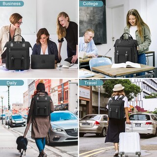 Foto 6 | Foto 6 | Mochila Para Portátil Lovevook Para Mujer, Trabajo Y Viajes De 17 Pulgadas, Negra - Venta Internacional.