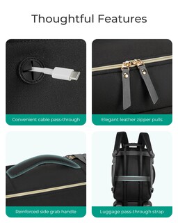 Foto 6 | Foto 6 | Mochila De Viaje Bagsmart Para Mujer De 40 Litros Con Portátil De 17,3'', Color Negro - Venta Internacional.