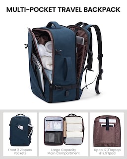 Foto 3 | Foto 3 | Mochila de Viaje Lovevook Carry On 50 L con Puerto USB Azul Marino - Venta Internacional