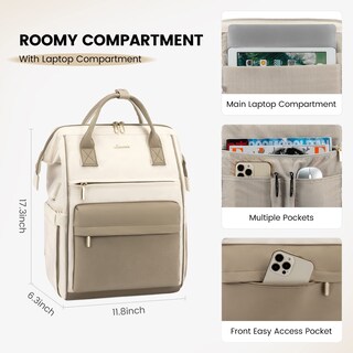 Foto 3 | Foto 3 | Mochila para Portátil Lovevook Impermeable de 15,6 \" con Puerto USB para Mujer - Venta Internacional