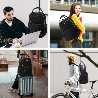Foto 6 | Foto 6 | Mochila para Portátil 15.6 Pulgadas Con Puerto Usb Lovevook para Mujer- Venta Internacional