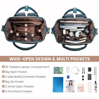Foto 2 | Foto 2 | Mochila Lovevook de Piel para Portátil 18 Pulgadas para Mujer - Venta Internacional
