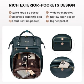 Foto 3 | Foto 3 | Mochila Lovevook de Piel para Portátil 18 Pulgadas para Mujer - Venta Internacional