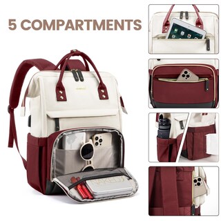 Foto 3 | Foto 3 | Mochila para Portátil Lovevook 15.6 \" Impermeable Puerto USB para Mujer - Venta Internacional