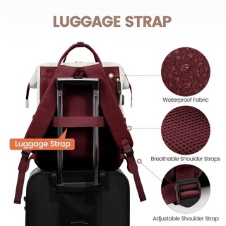Foto 4 | Foto 4 | Mochila para Portátil Lovevook 15.6 \" Impermeable Puerto USB para Mujer - Venta Internacional