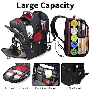 Foto 6 | Foto 6 | Mochila para Laptop Shrradoo Roja 17 Pulgadas - Venta Internacional