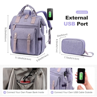 Foto 4 | Foto 4 | Mochila para Laptop Lovevook 15.6 Pulgadas con Puerto Usb - Venta Internacional