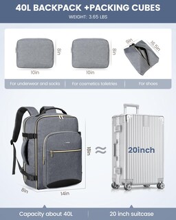 Foto 5 | Foto 5 | Mochila de Viaje Lovevook con 3 Cubos de Embalaje a Prueba de Agua - Venta Internacional