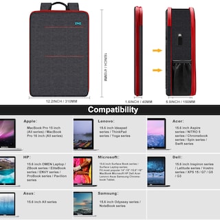 Foto 2 | Foto 2 | Mochila para Laptop Zinz 15.6 Pulgadas con Puerto Usb - Venta Internacional